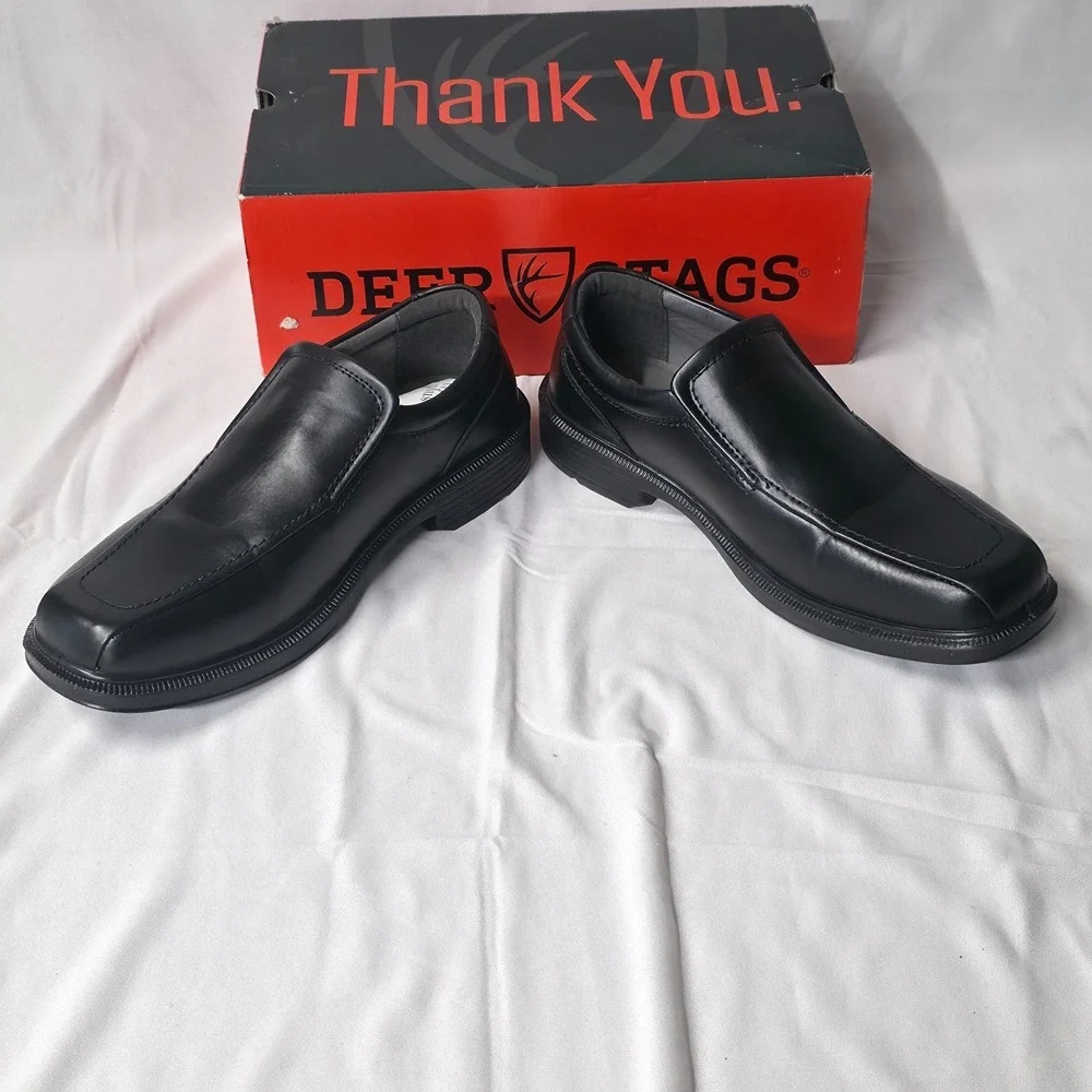 Deer Stags 23520 Men's Greenpoint Black Vega Dress Slip-On‎ Loafers Size 9W NIB